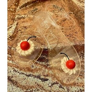 Geli Jelly  Sandal Cherry Red Katy Perry Women 8 Unique Pop Eclectic Novelty